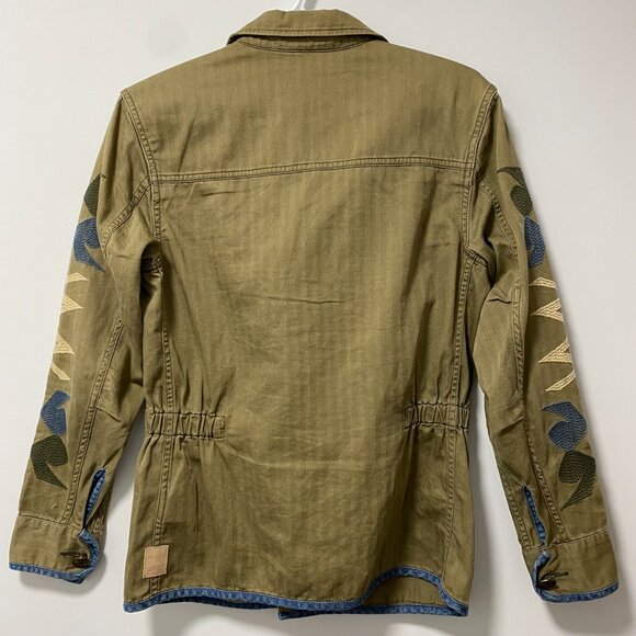 Maison Scotch “Better Days” Embroidered Utility Jacket — Green, Size 1 (S) - Picture 5 of 6